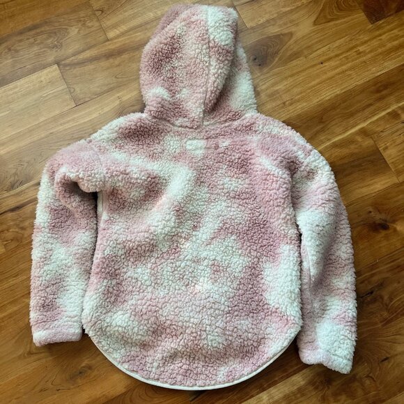 A&F Girls pattern cozy logo quarter-zip hoodie - Picture 3 of 3